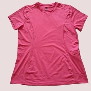 𝅺NEW REEL LEGENDS Hot Pink Short Sleeve Performance Freeline Fishing Top MEDIUM